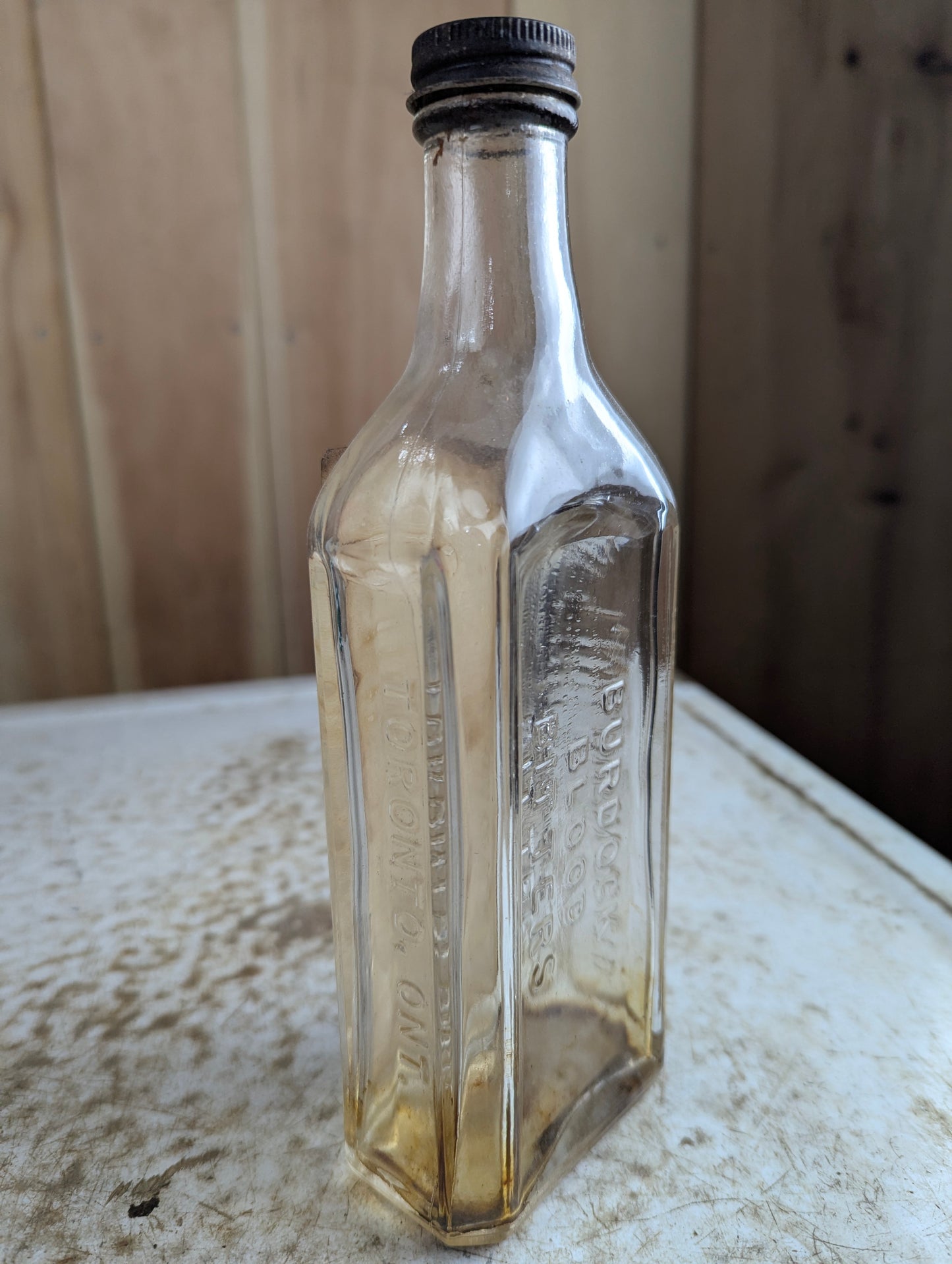 Antique Burdock Blood Bitters Patent Medicine Bottle with Label and Cap