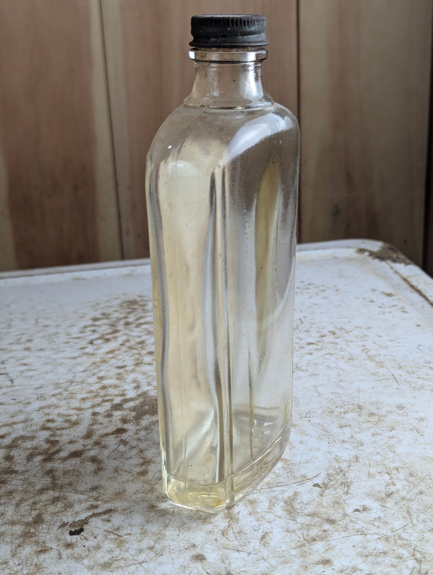 1920s Rolls & Darlington Olive Oil Medicine Bottle with Label and Cap
