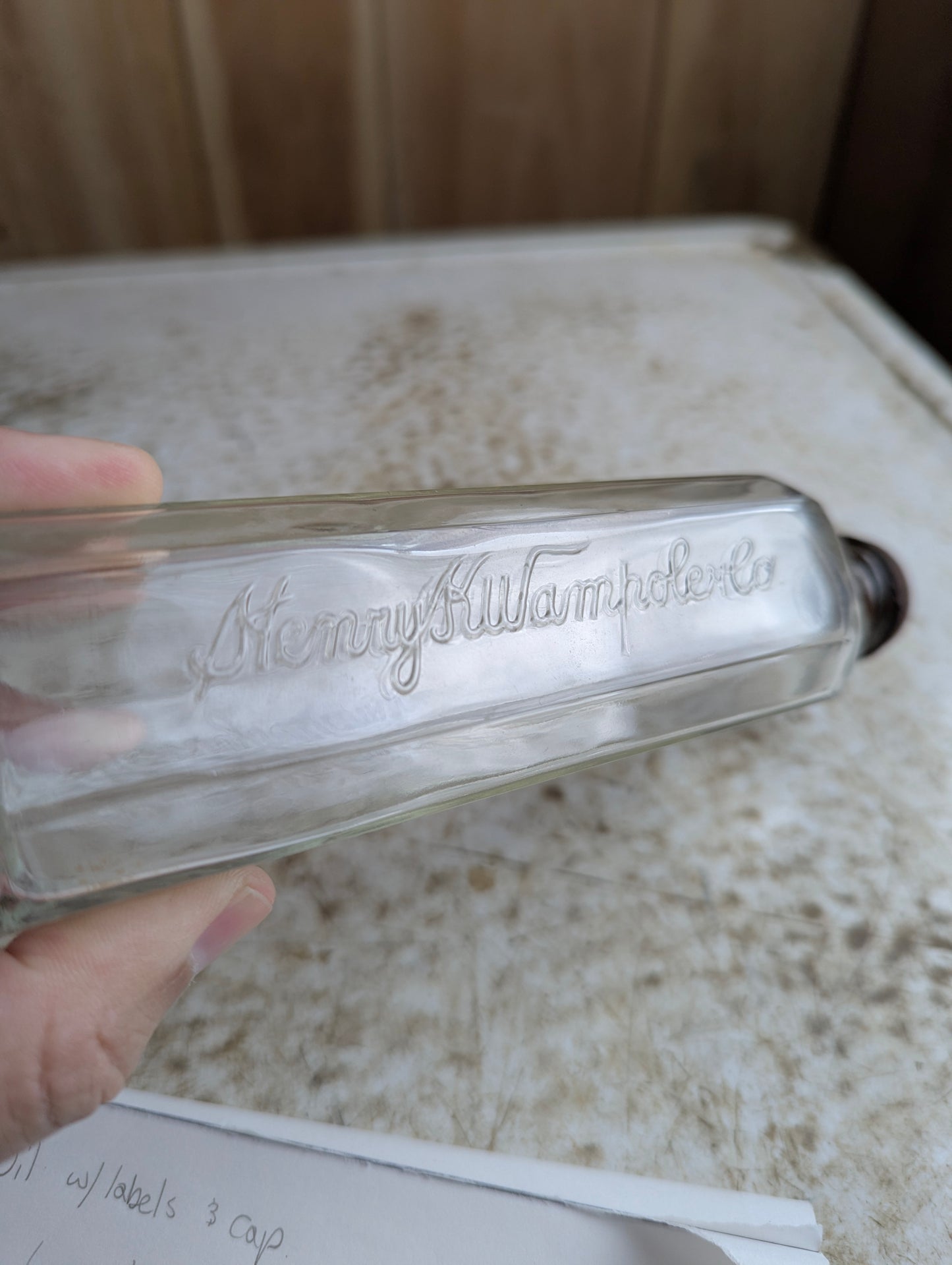 Vintage Henry K. Wampole & Co. Tonic Patent Medicine Bottle with Lid