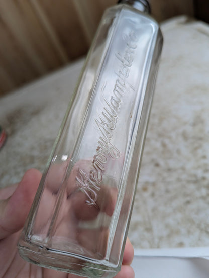 Vintage Henry K. Wampole & Co. Tonic Patent Medicine Bottle with Lid
