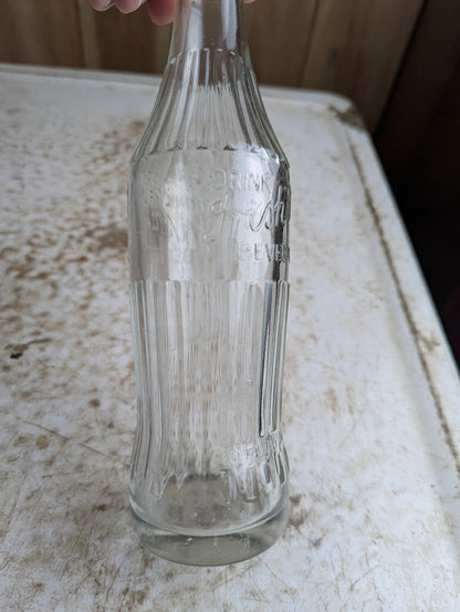 Vintage 10oz Irish Dry Embossed Glass Soda Bottle