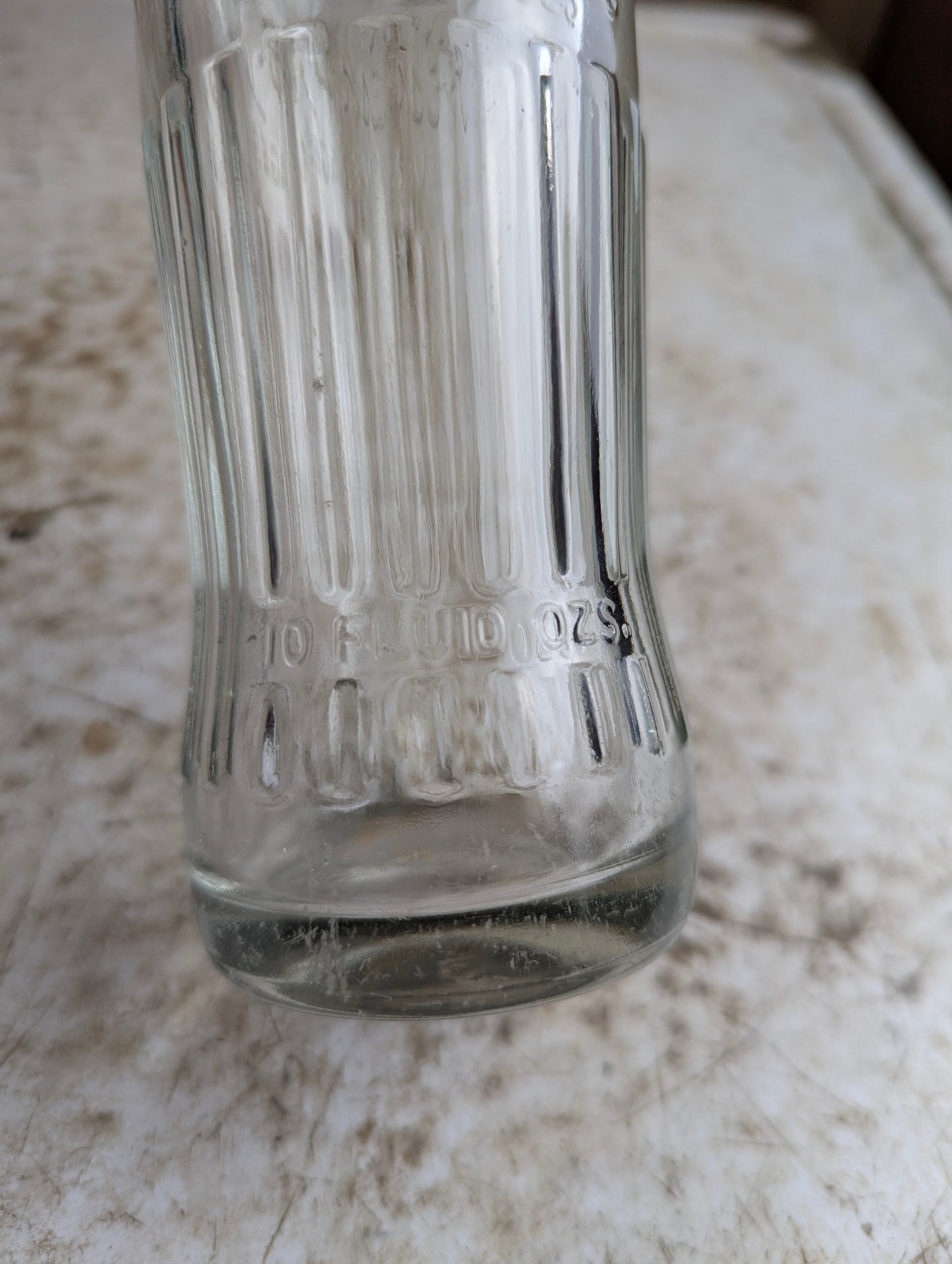 Vintage 10oz Irish Dry Embossed Glass Soda Bottle