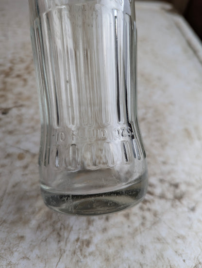 Vintage 10oz Irish Dry Embossed Glass Soda Bottle