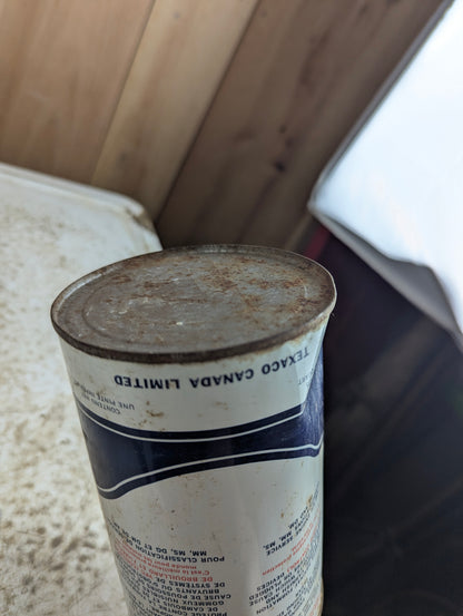 Vintage Texaco Canada Havoline 1 Quart Motor Oil Can - Open, No Top