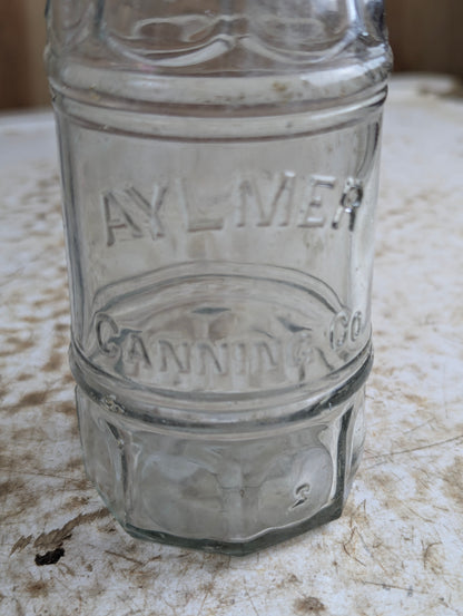 Antique Aylmer Canning Co. Embossed Glass Ketchup Bottle