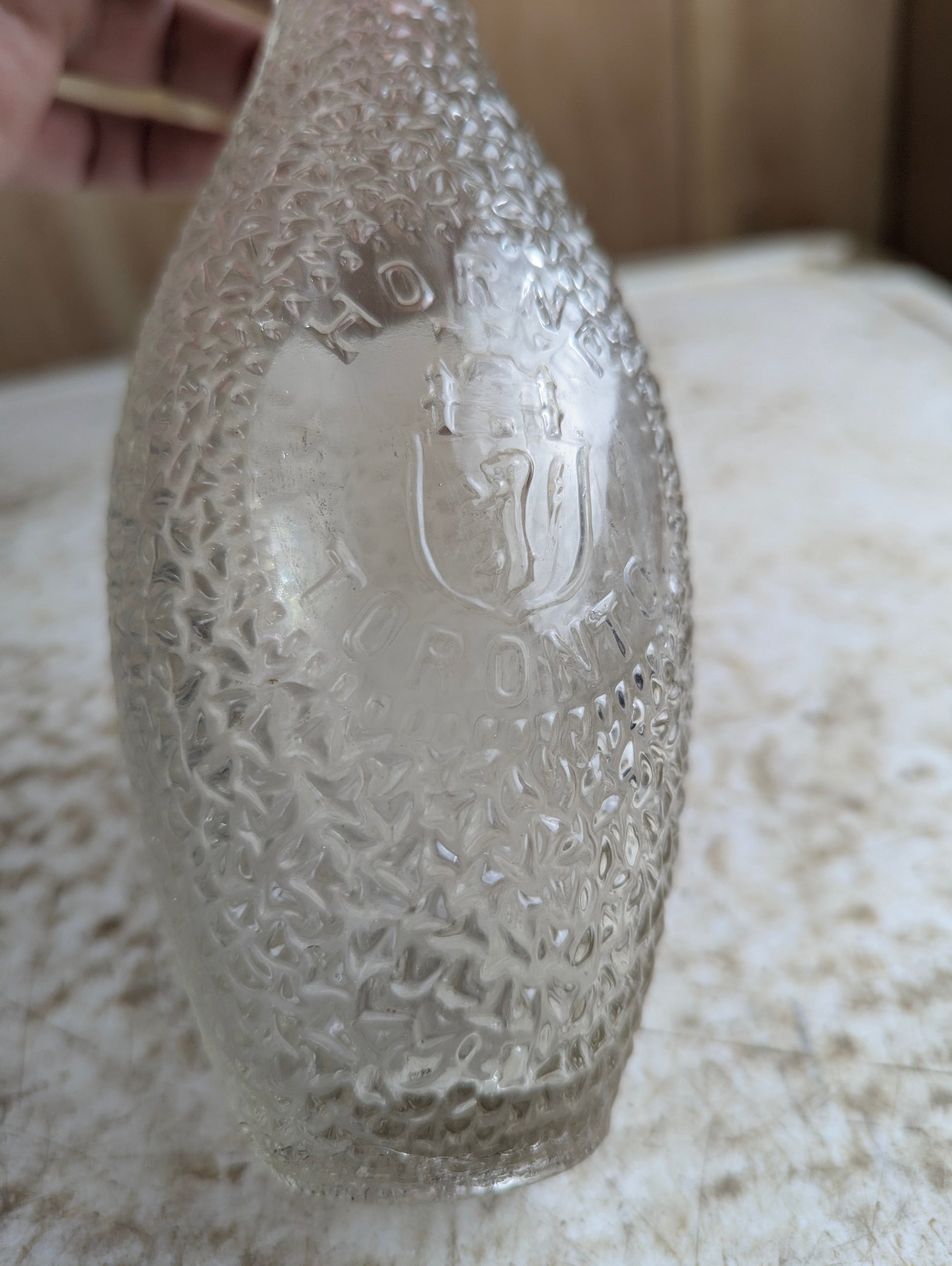 1920s Horne's Grape Punch Syrup Toronto Embossed Glass Bottle