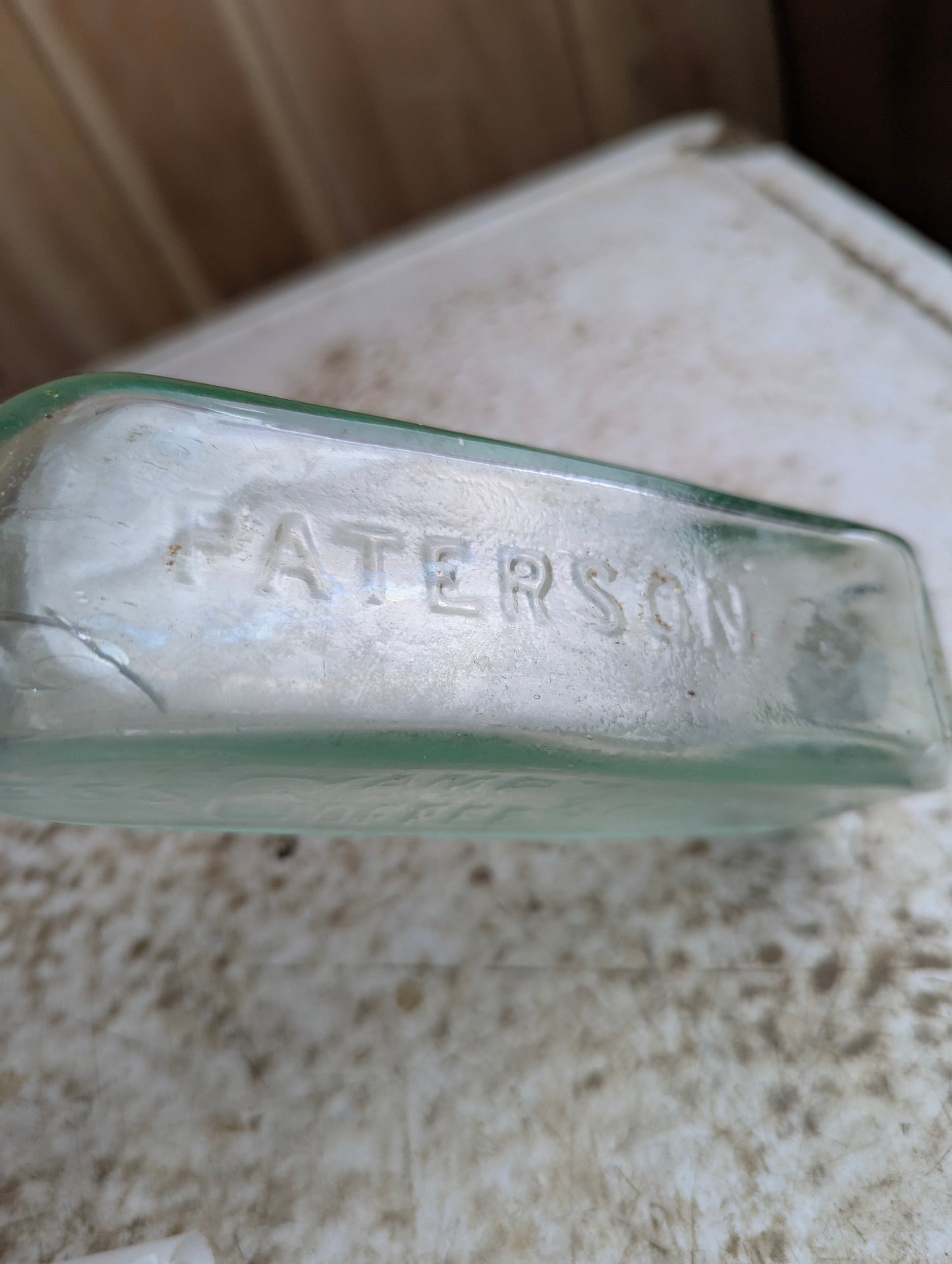 Antique Paterson's Camp Coffee & Chicory Essence Large Embossed Glass Bottle