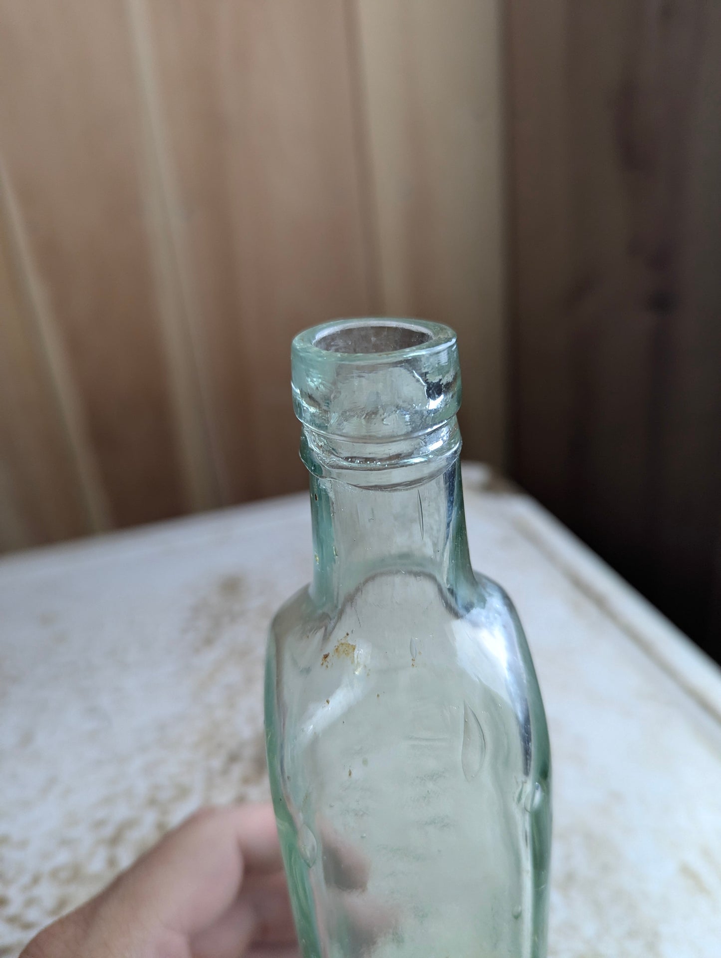 Antique Paterson's Camp Coffee & Chicory Essence Large Embossed Glass Bottle
