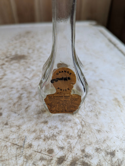Vintage Shirriff's True Orange Extract Bottle with Original Label and Bakelite Cap 1.5oz