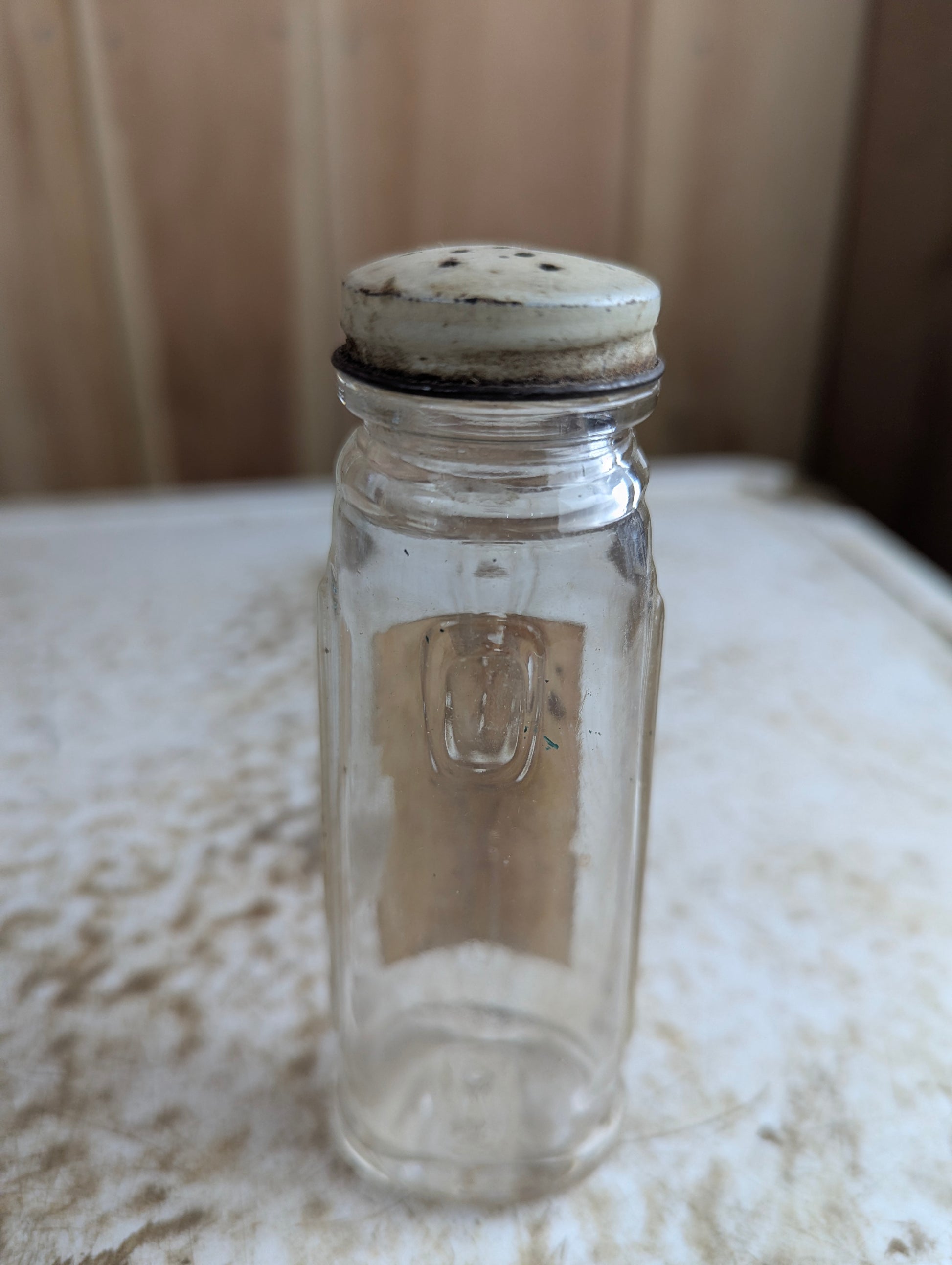 Vintage Club House White Pepper Glass Bottle With Original Label and Cap 1.5oz