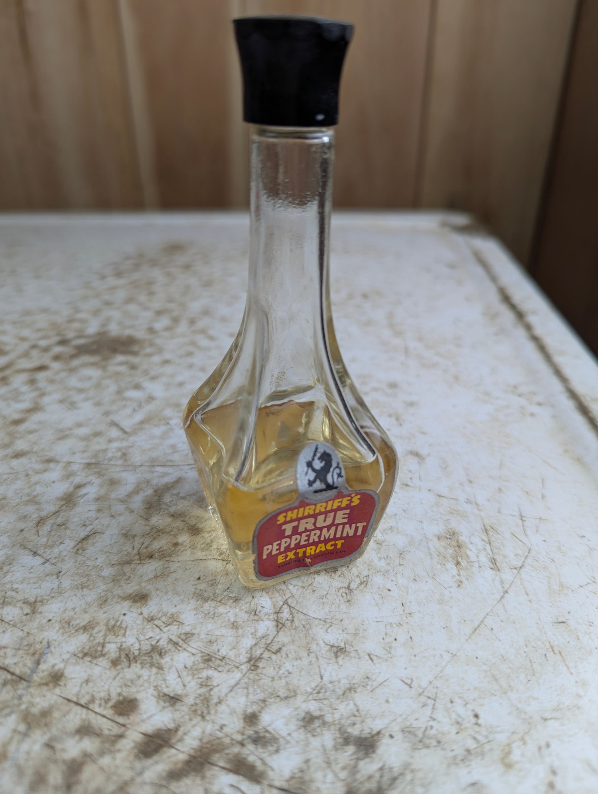 Vintage Shirriff's Peppermint Extract Filled with Label and Cap