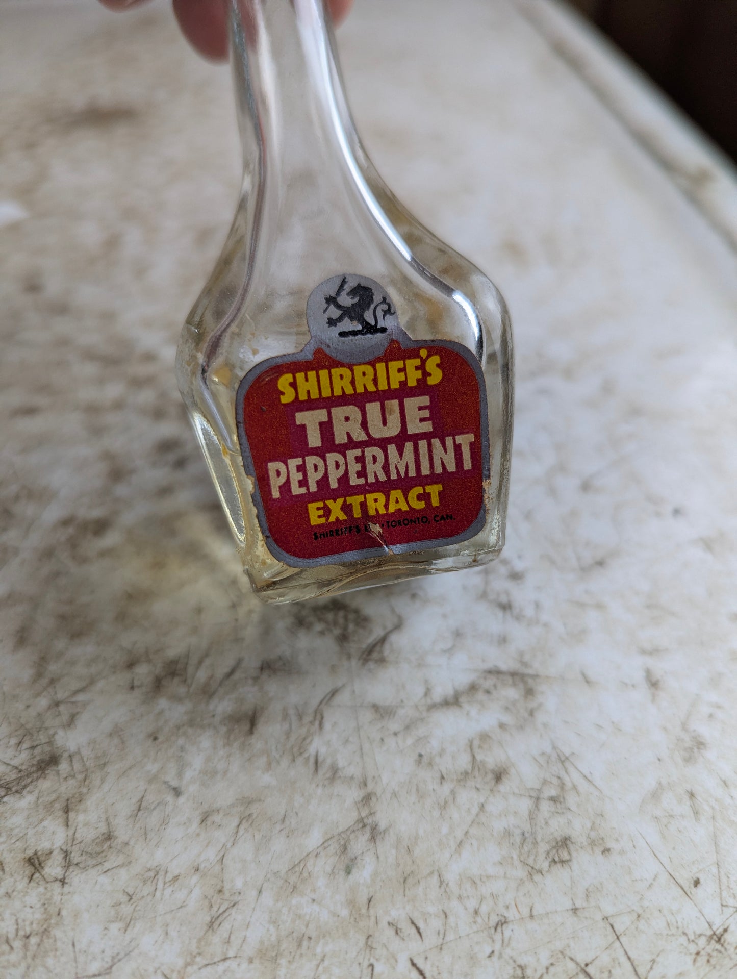Vintage Shirriff's Peppermint Extract Filled with Label and Cap