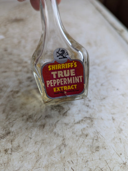 Vintage Shirriff's Peppermint Extract Filled with Label and Cap