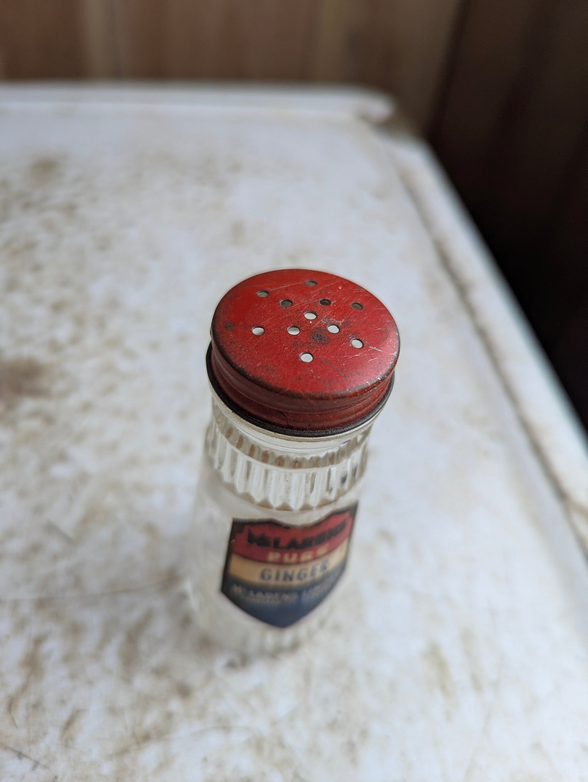 Vintage McLaren's 1.5oz Pure Ginger Spice Bottle with Original Label and Cap