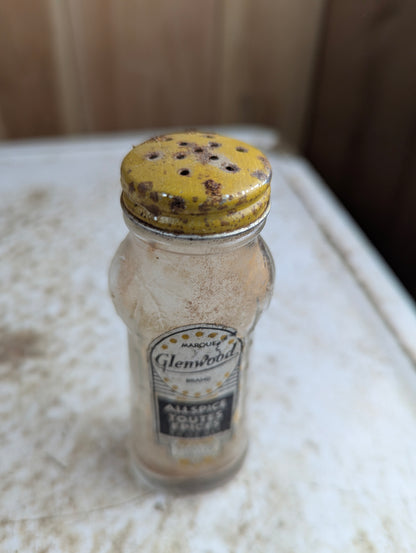 Vintage Glenwood 1.5oz Allspice Bottle with Original Label and Cap