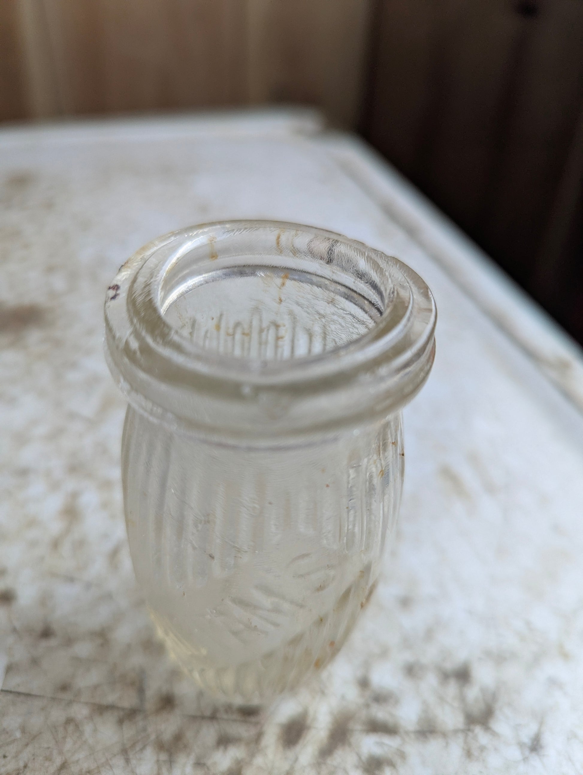 1920s Shippam's Embossed Glass Paste Jar