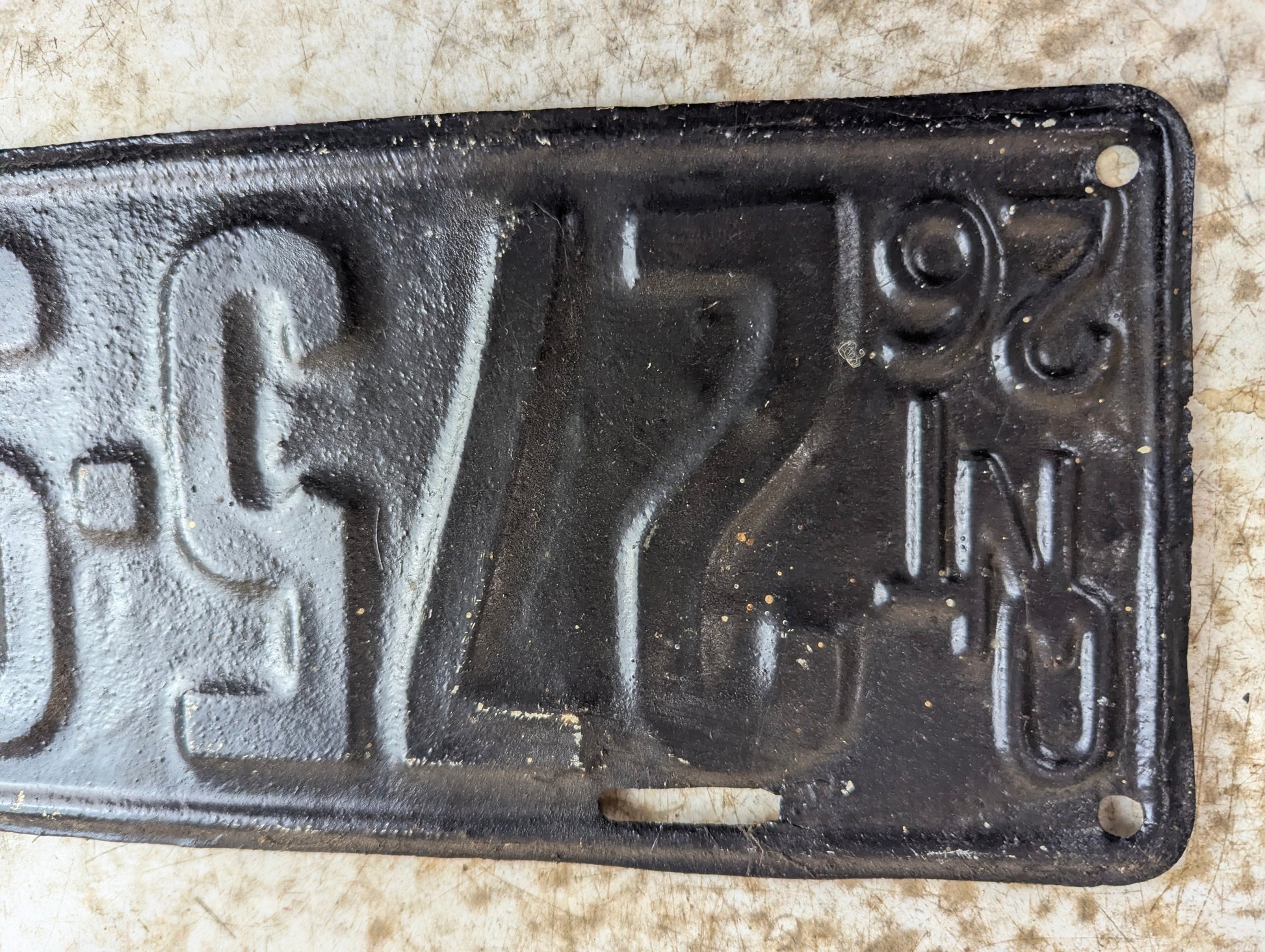 Antique 1926 Ontario Passenger License Plate