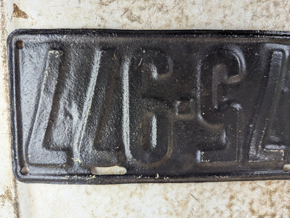 Antique 1926 Ontario Passenger License Plate