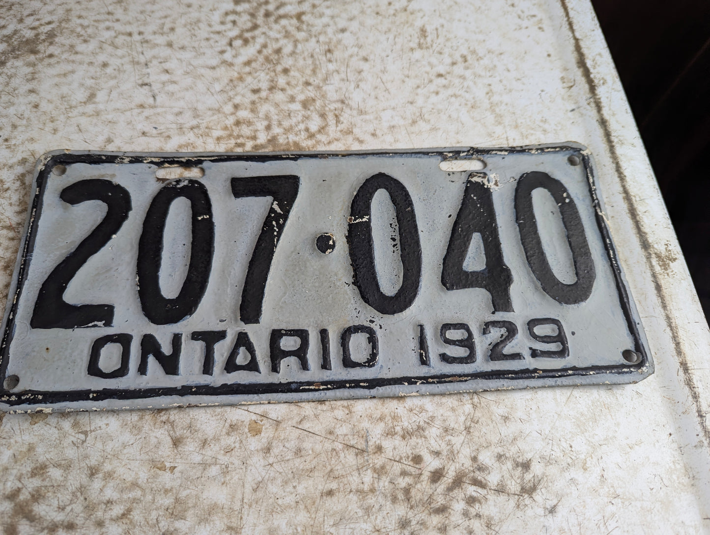 1929 Ontario License Plate