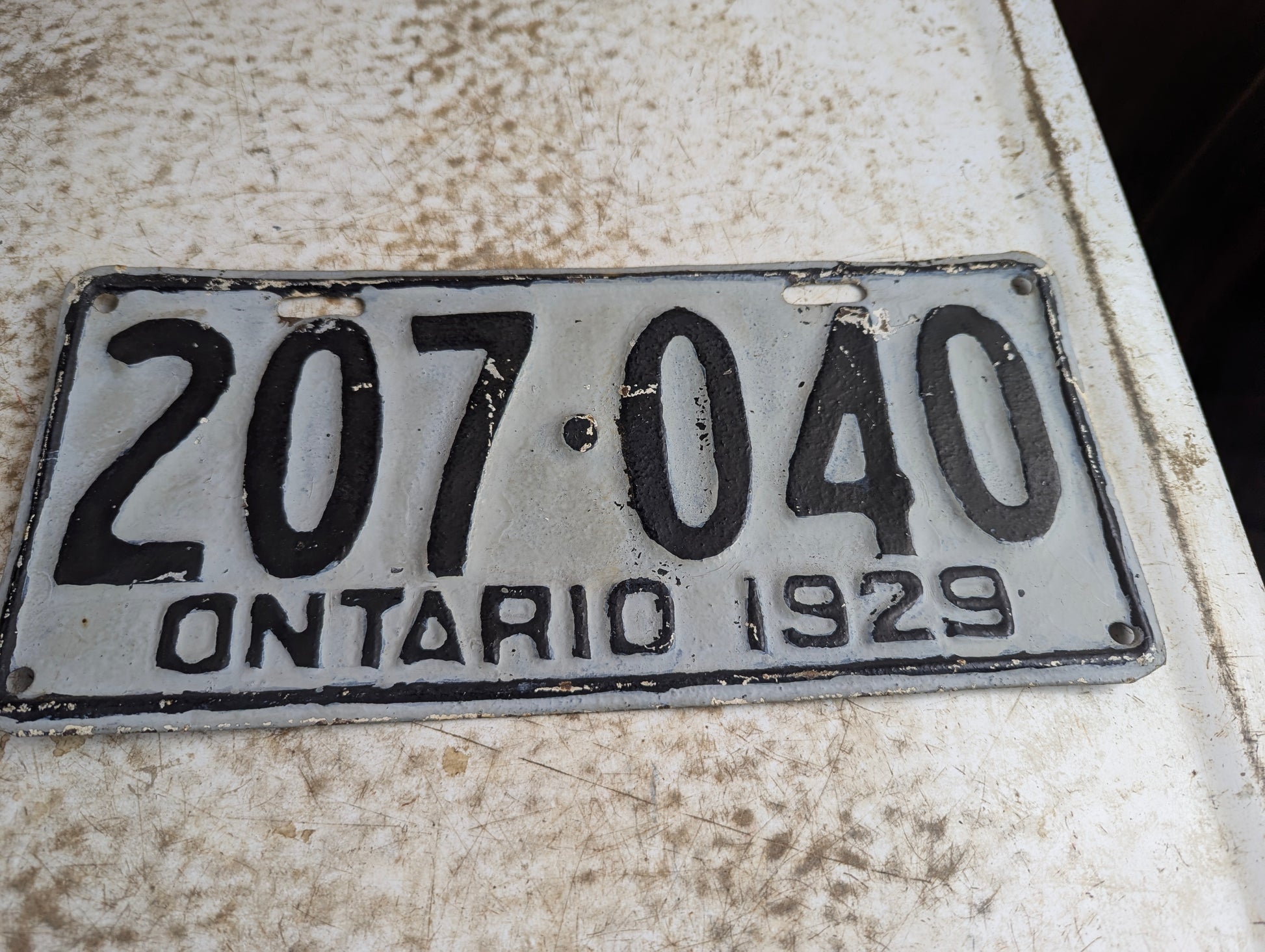 1929 Ontario License Plate