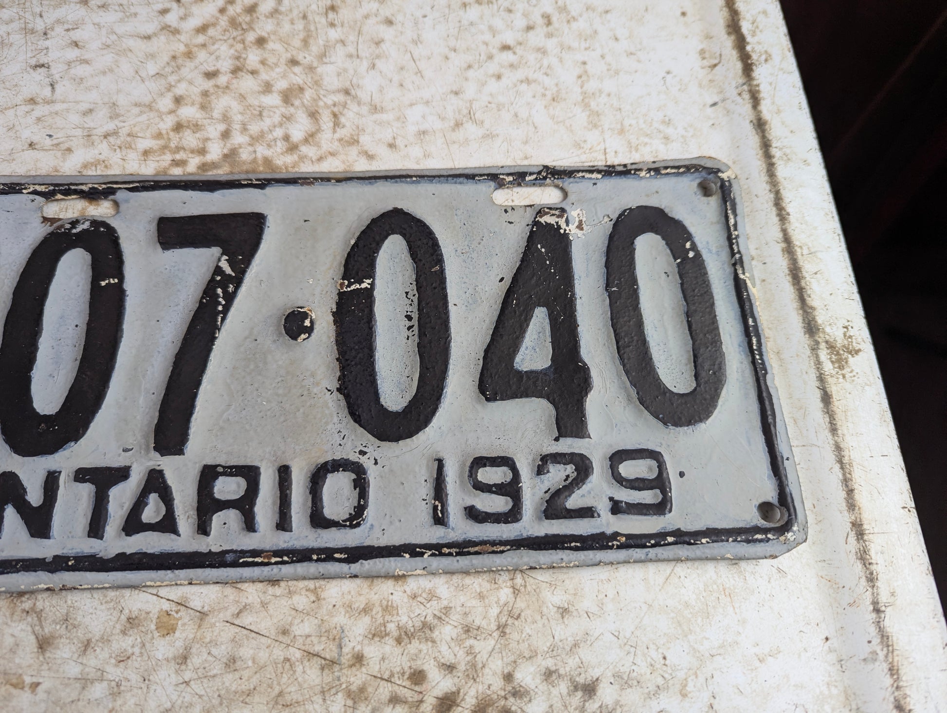 1929 Ontario License Plate