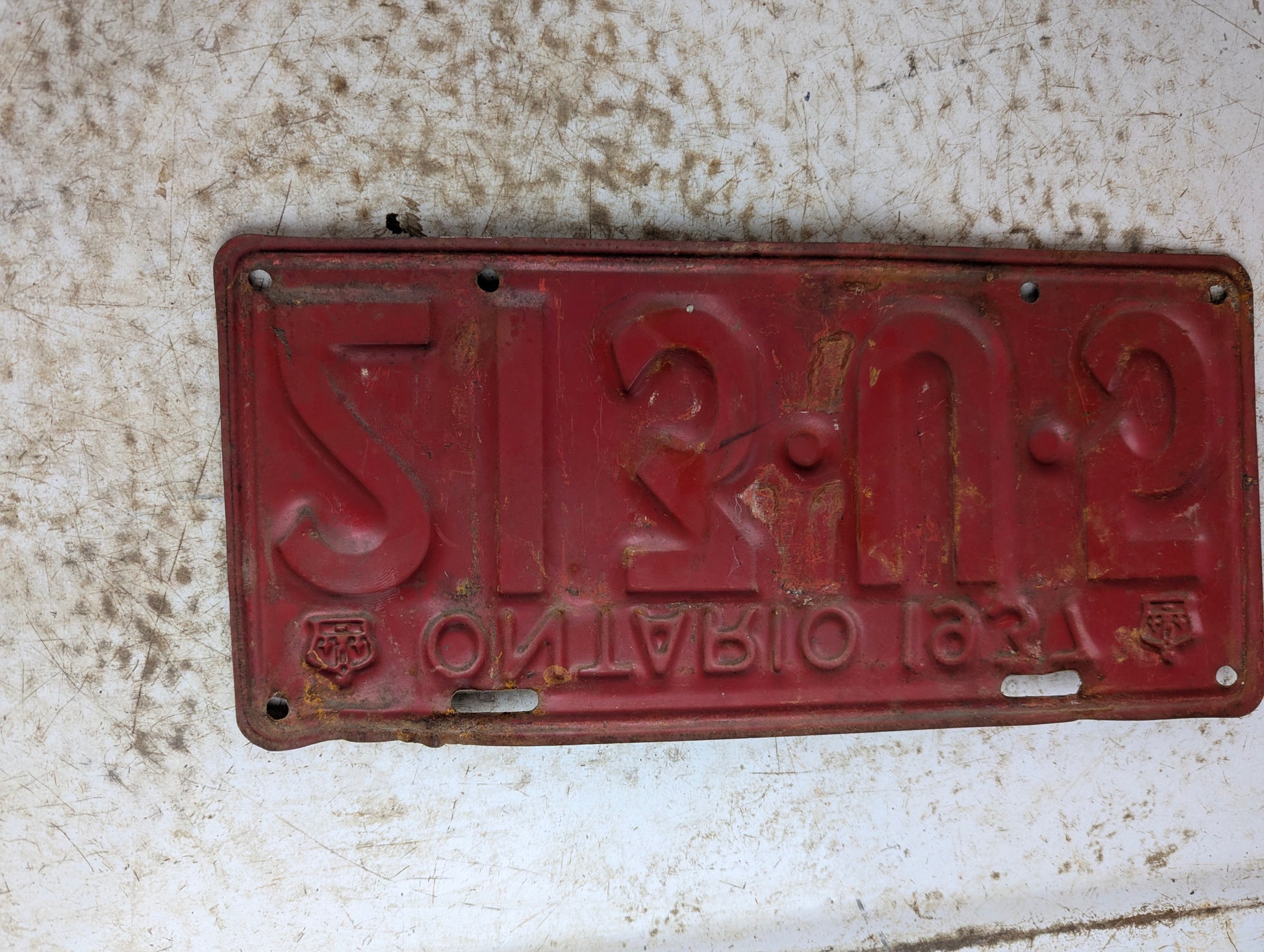 1937 Ontario License Plate