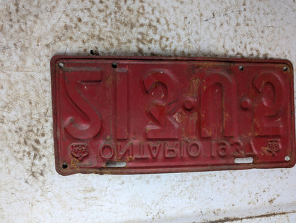 1937 Ontario License Plate
