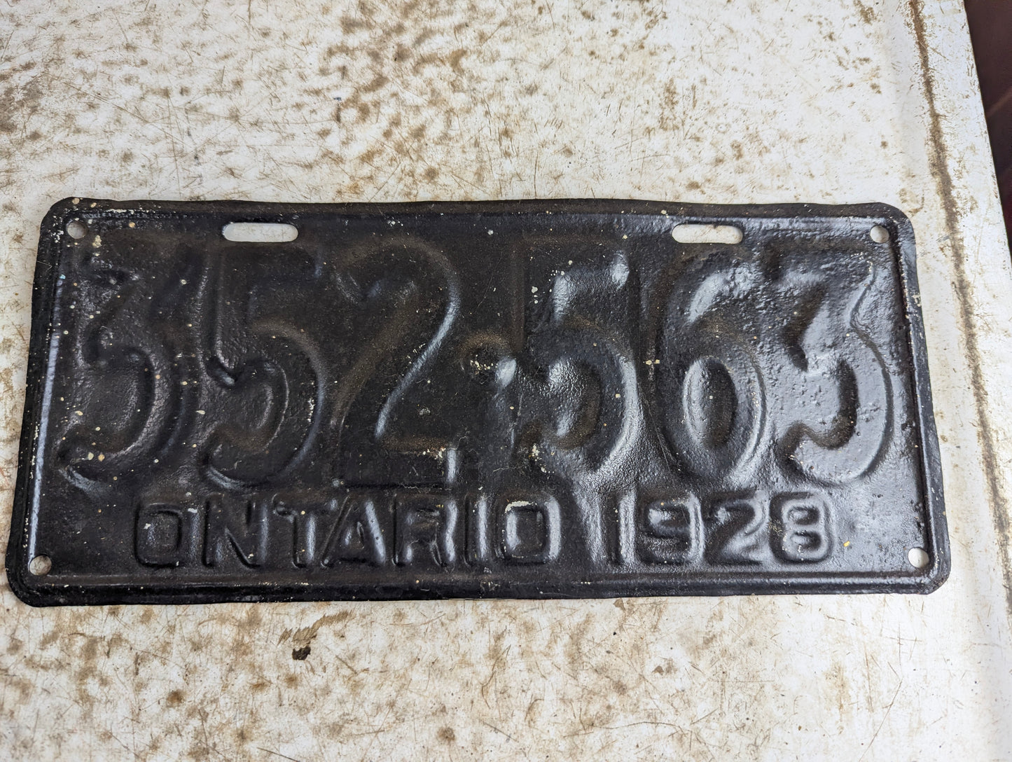 1928 Ontario License Plate