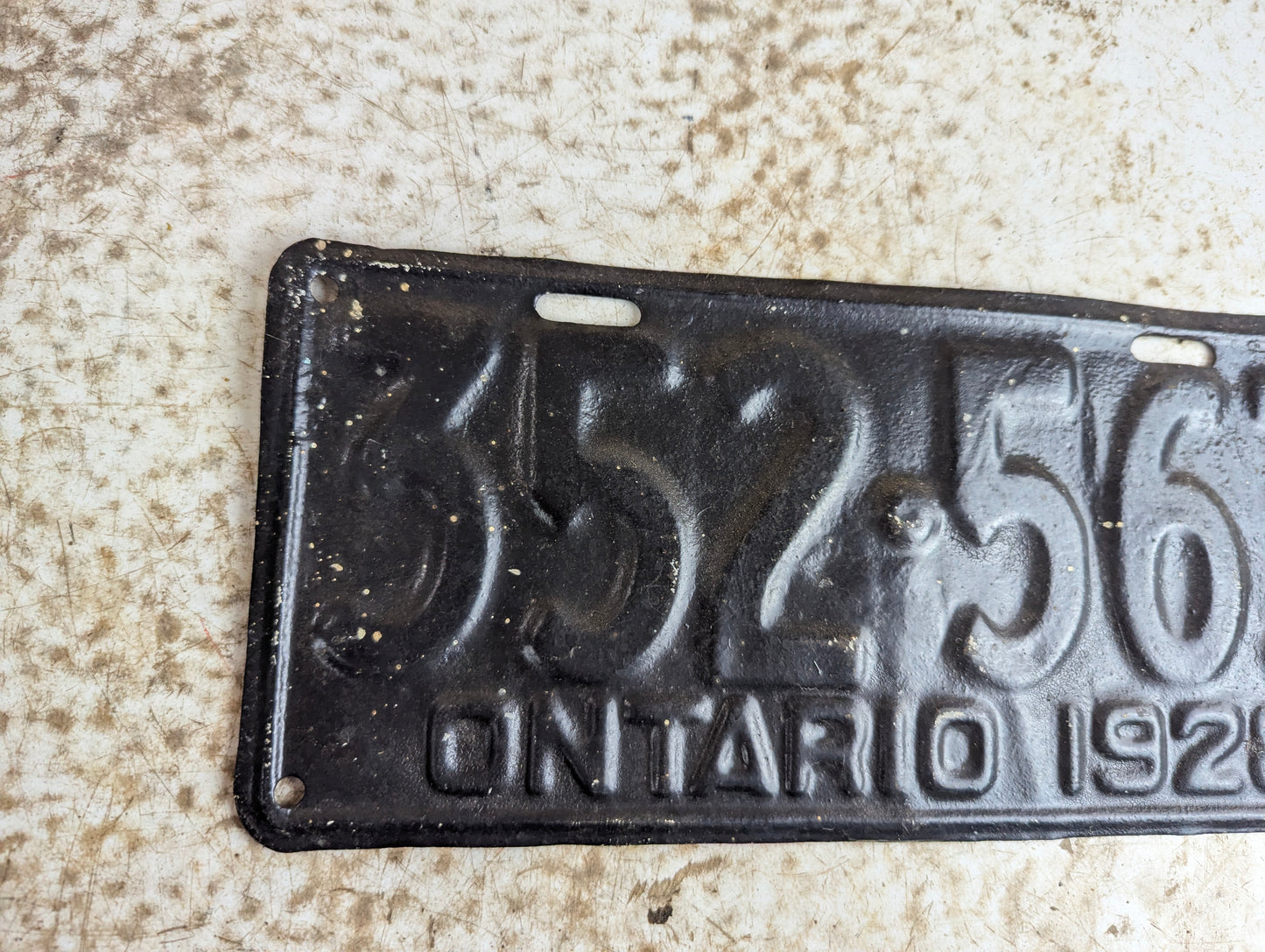 1928 Ontario License Plate