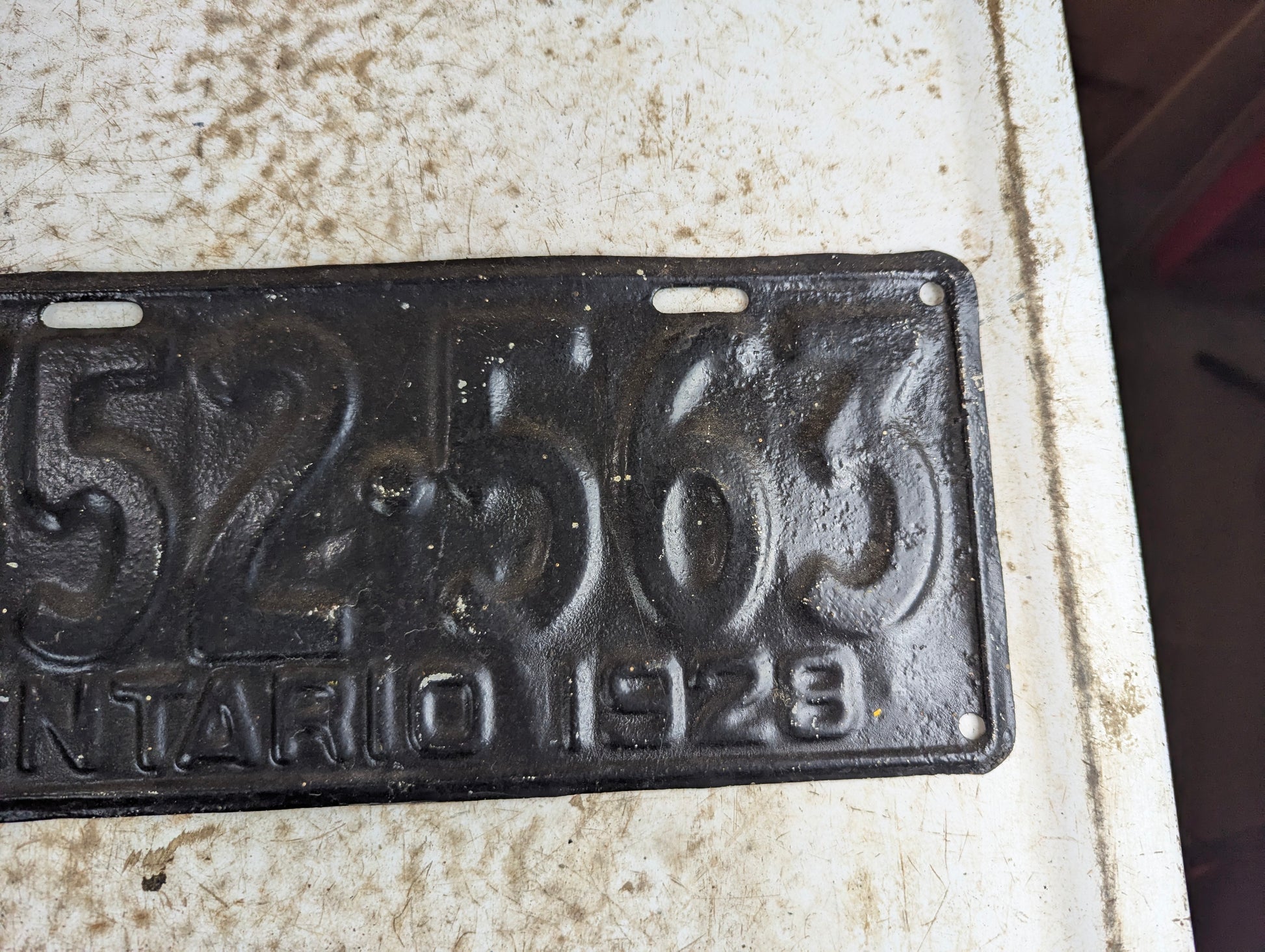 1928 Ontario License Plate