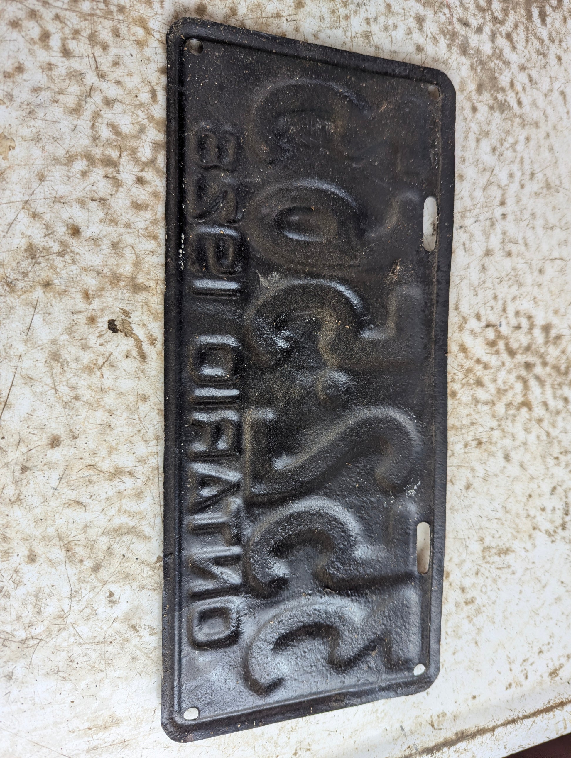 1928 Ontario License Plate