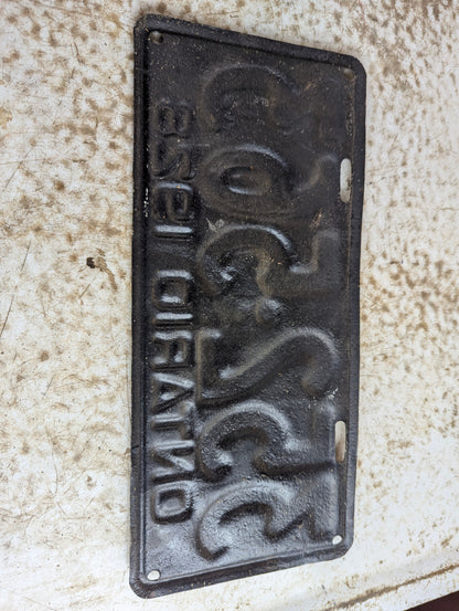 1928 Ontario License Plate