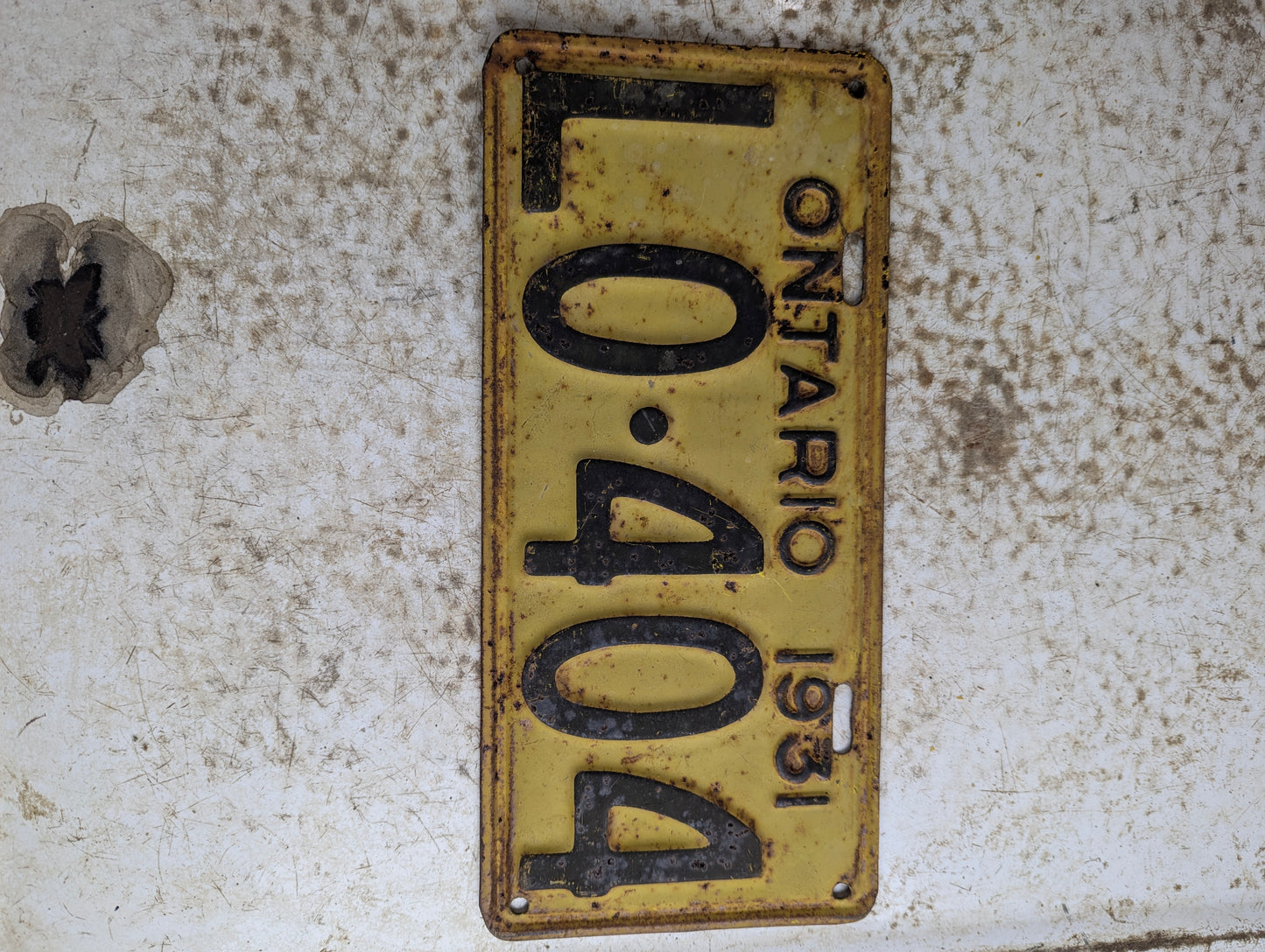 1931 Ontario License Plate