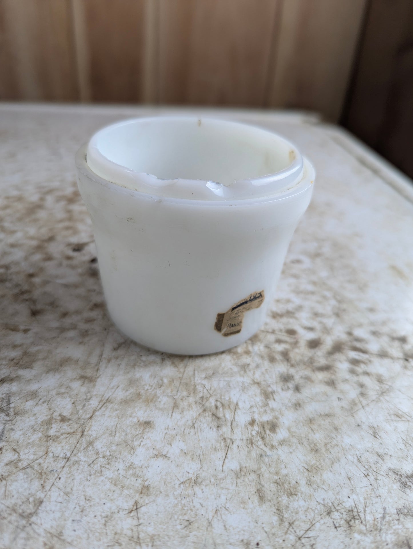 Antique MacLaren's Imperial Cheese Milk Glass Jar