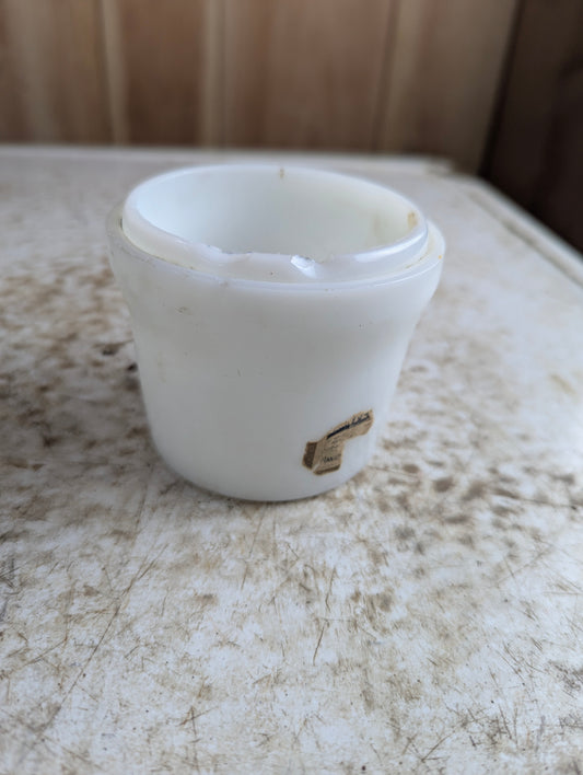 Antique MacLaren's Imperial Cheese Milk Glass Jar
