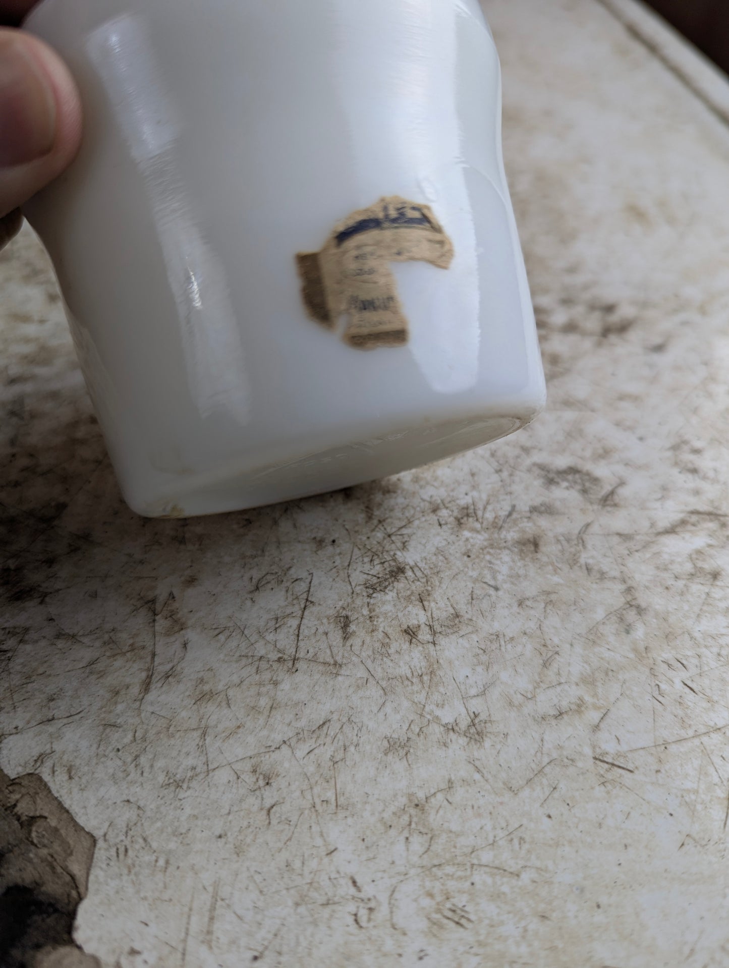 Antique MacLaren's Imperial Cheese Milk Glass Jar