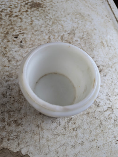 Antique MacLaren's Imperial Cheese Milk Glass Jar