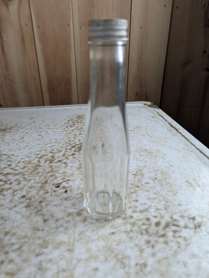 Vintage Small Heinz Glass Ketchup Bottle with Lid