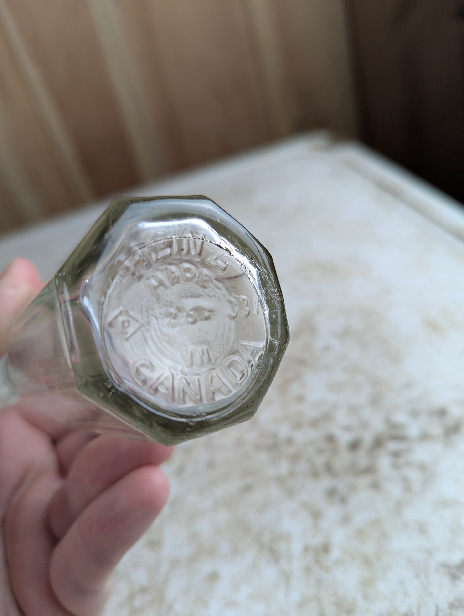 Vintage Small Heinz Glass Ketchup Bottle with Lid
