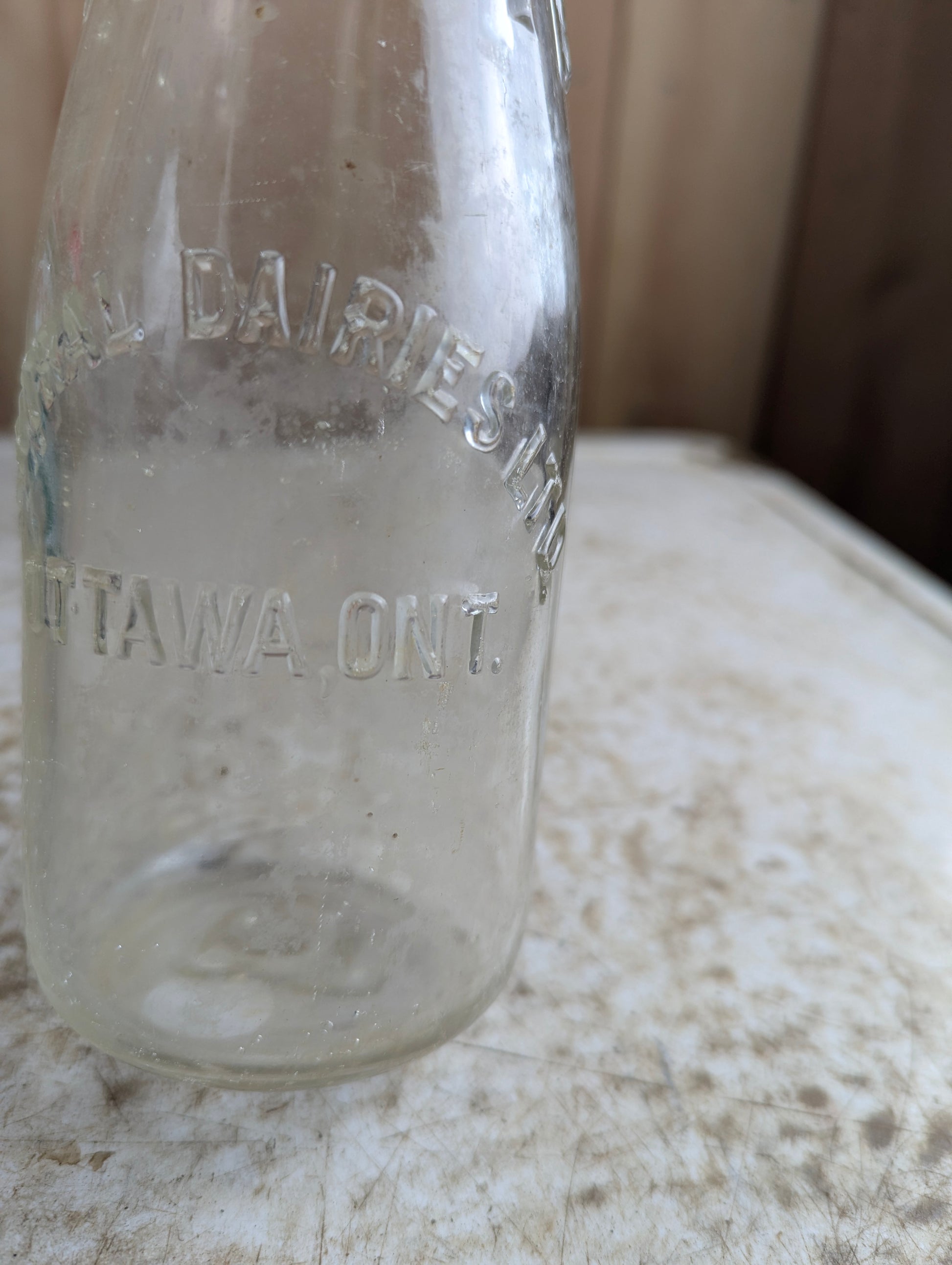 Vintage Central Dairies Ottawa Ontario Pint Milk Bottle