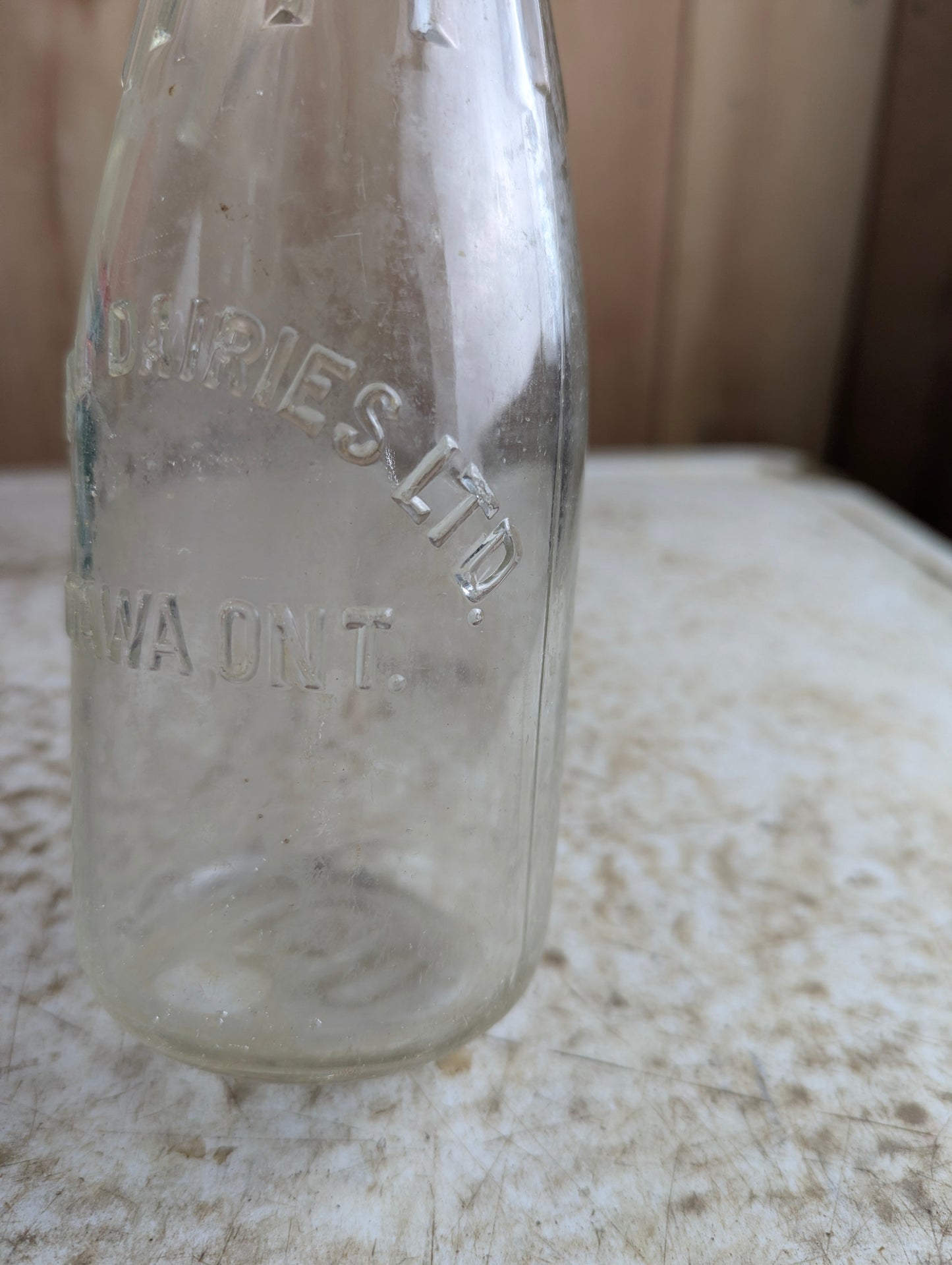 Vintage Central Dairies Ottawa Ontario Pint Milk Bottle