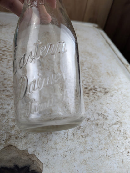 Vintage Eastern Dairies Embossed Pint Milk Bottle