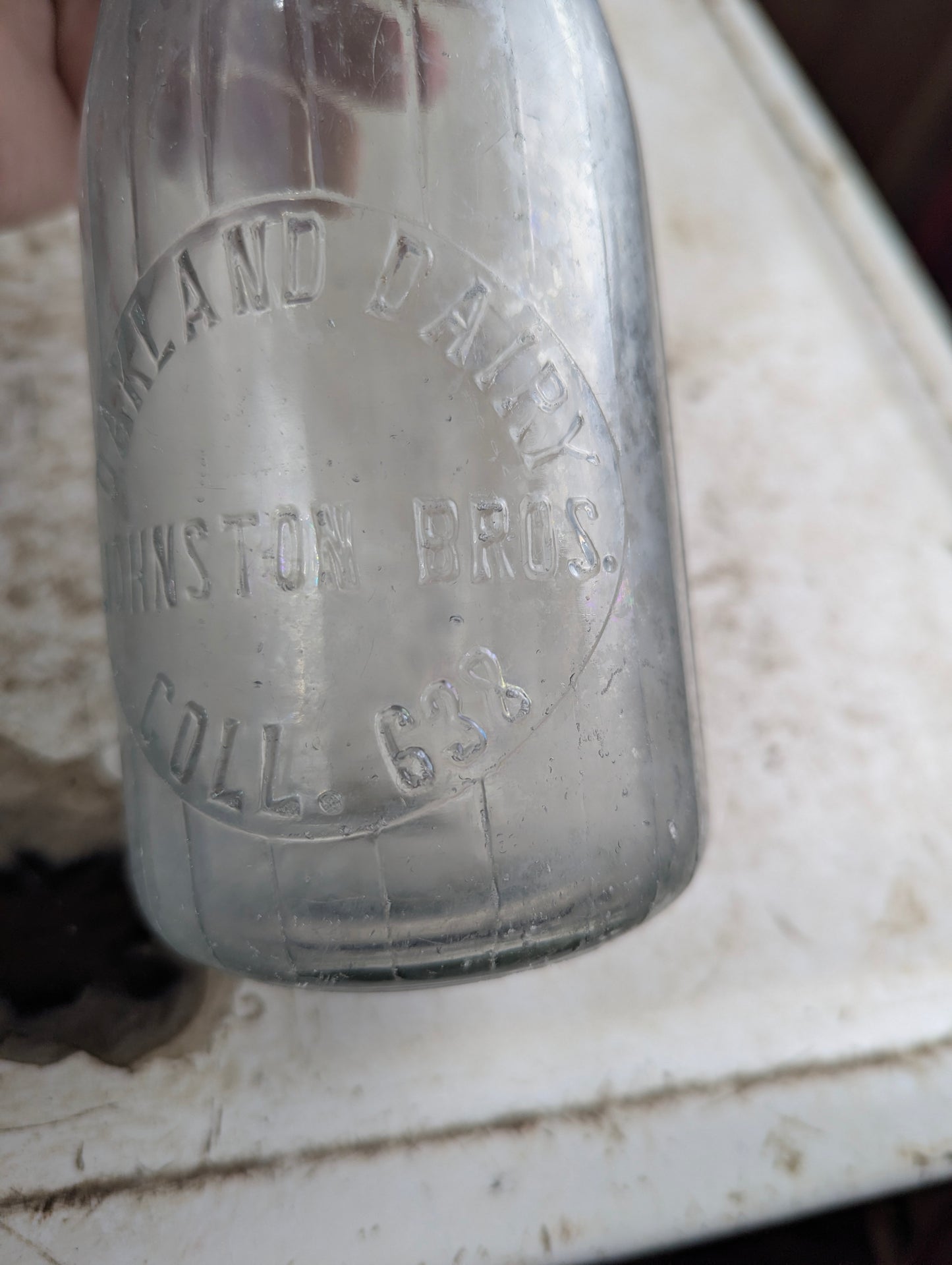 Vintage Oakland Dairy Embossed Pint Milk Bottle