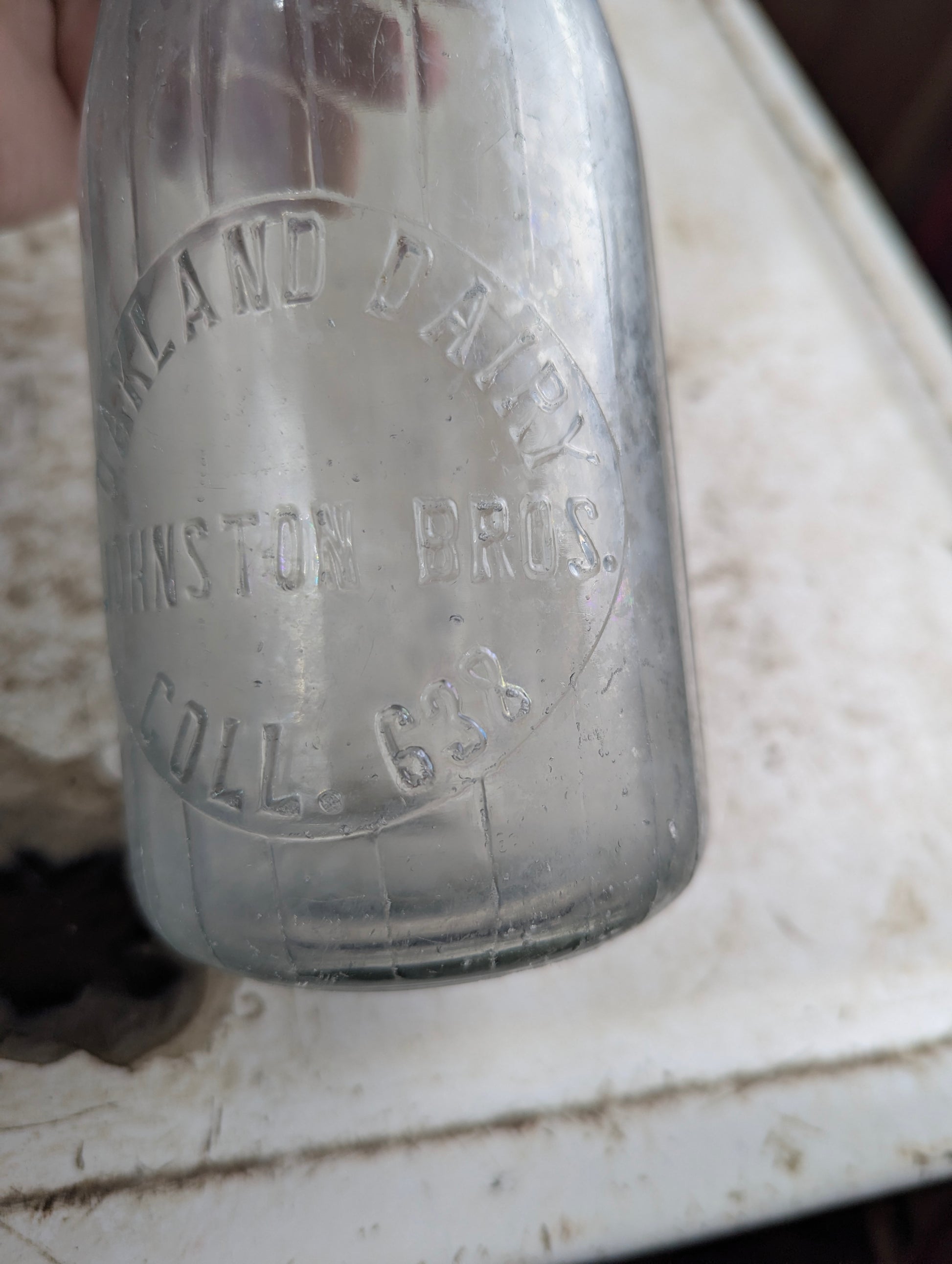 Vintage Oakland Dairy Embossed Pint Milk Bottle