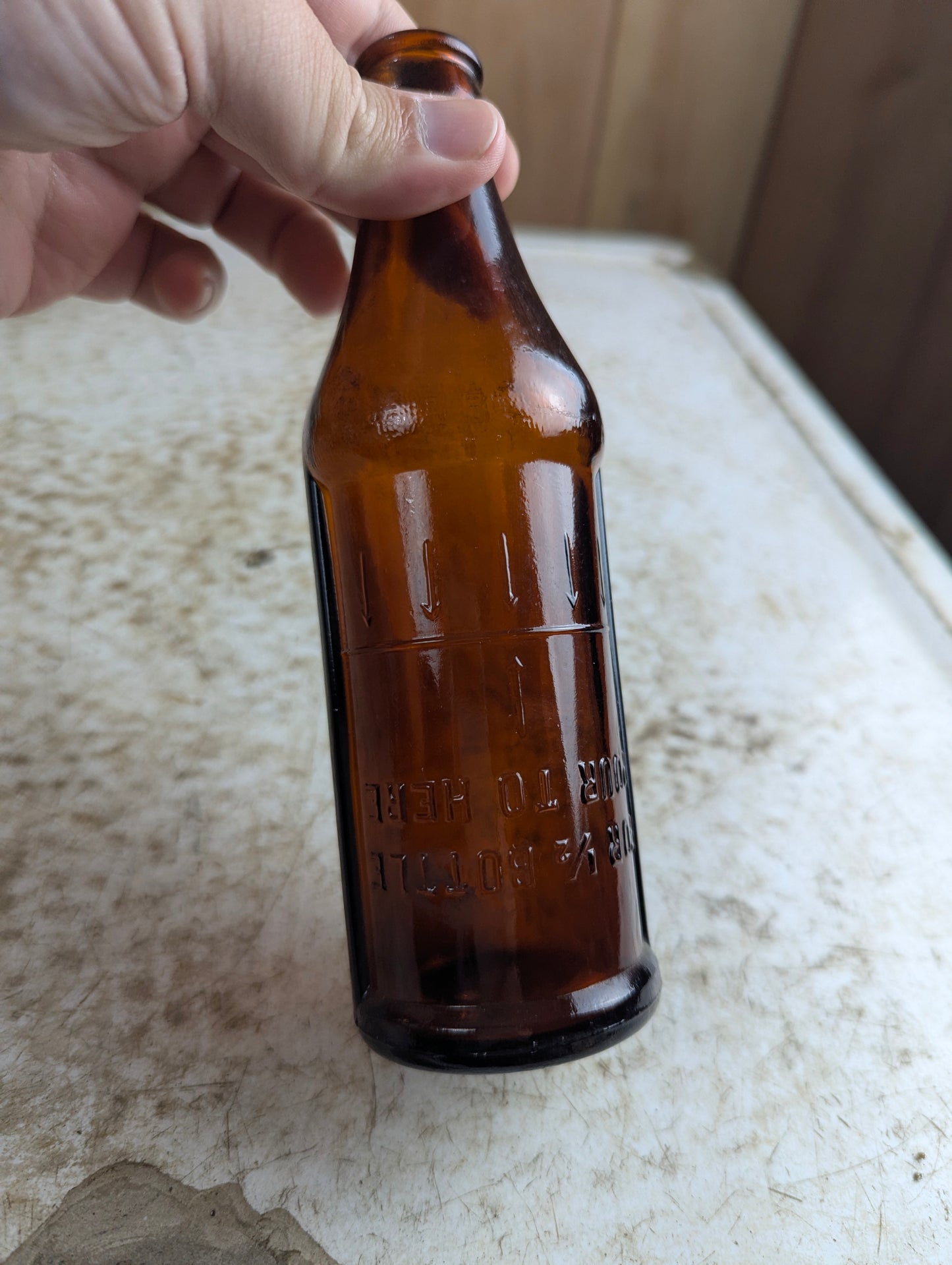1930s Certo Fruit Pectin Embossed Amber Glass Bottle