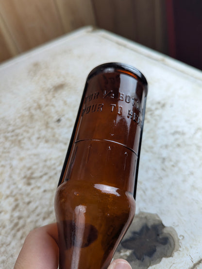 1930s Certo Fruit Pectin Embossed Amber Glass Bottle