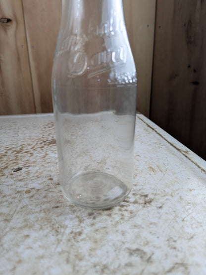 Vintage Marshall Dairy Jarvis Embossed Pint Milk Bottle