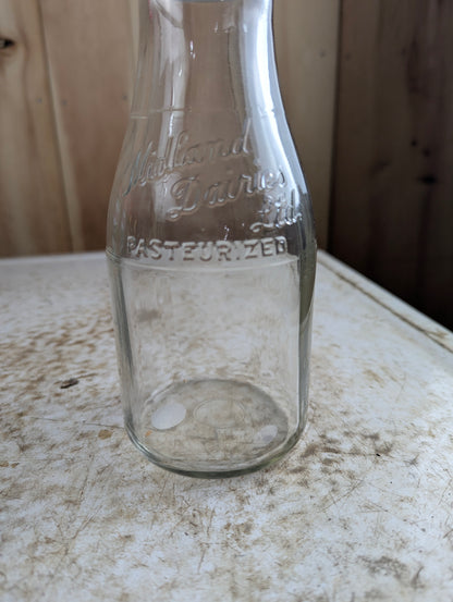 Vintage Midland Dairies Ontario Embossed Pint Milk Bottle