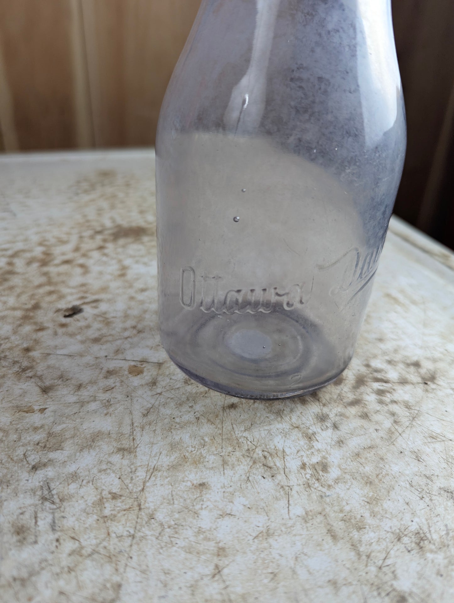 Antique Ottawa Dairy Embossed Pint Milk Bottle