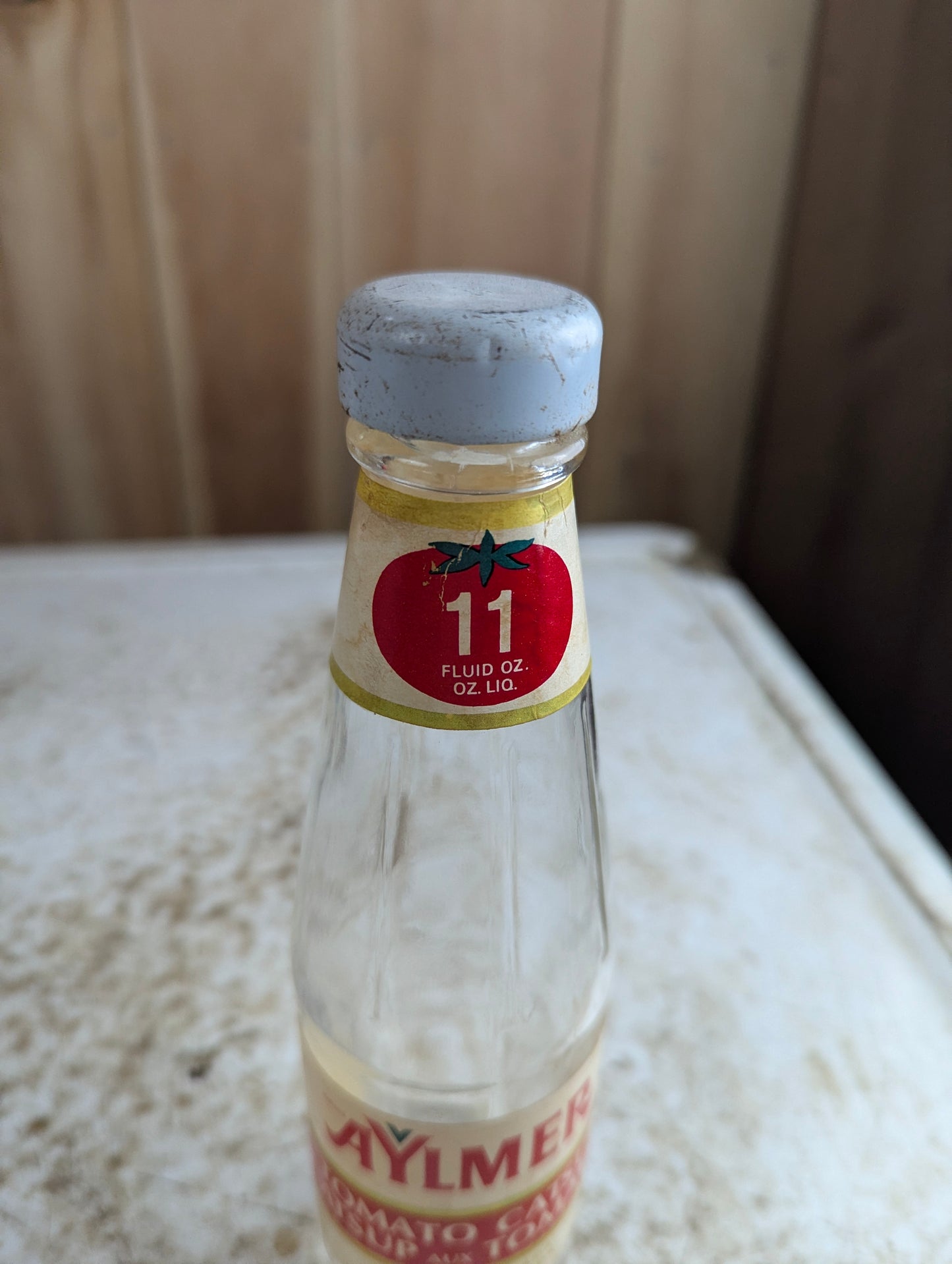 1940s Aylmer Tomato Catsup 11oz Ketchup Bottle with Original Label and Cap